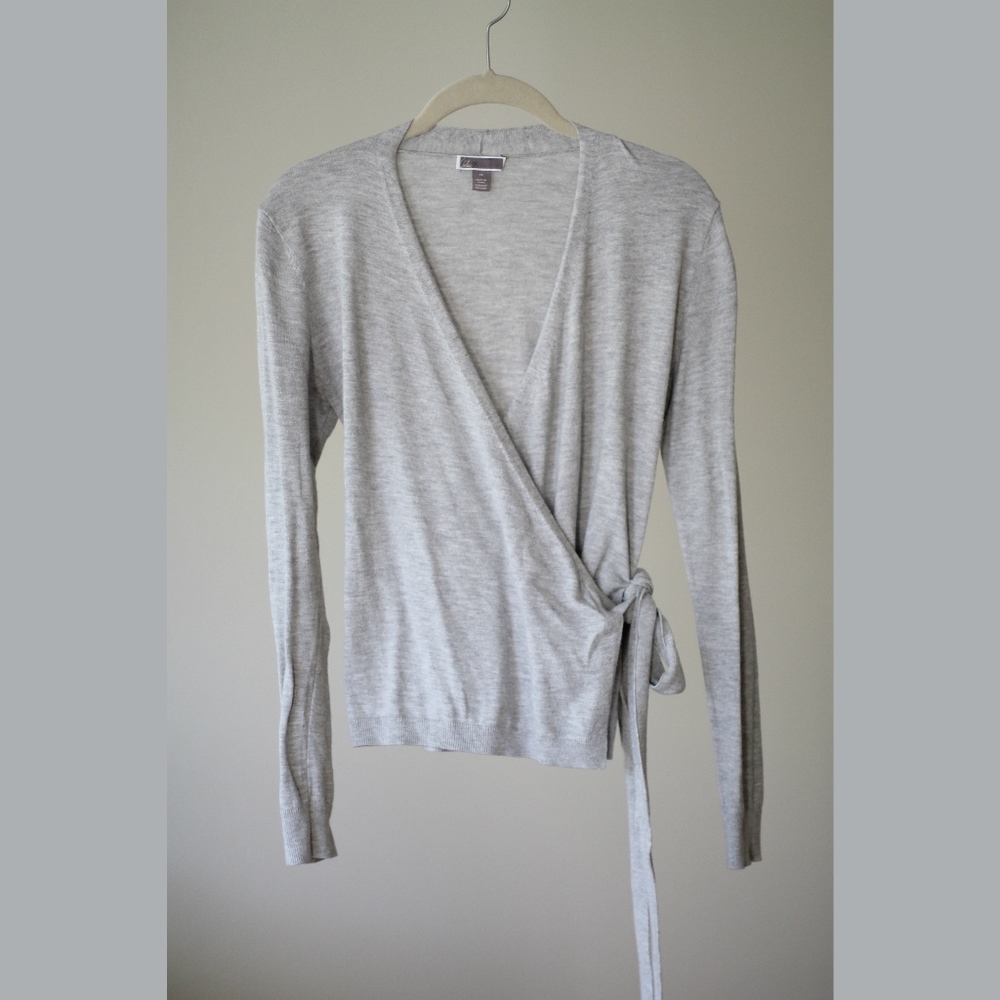 Chelsea28 Grey Ballet Wrap Shirt